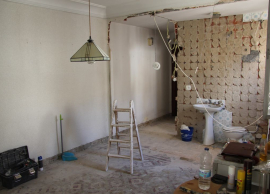 Desarrollo de reforma total en vivienda de más de 70 años - Salón (antes)